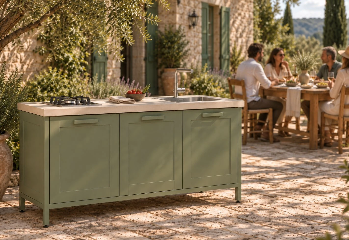 ISTRIANA Ulika within a courtyard dining setting