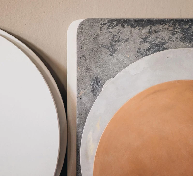 Hand-finished EvolutaCONCRETE material and surface detail
